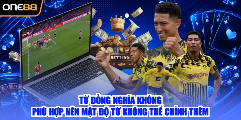 Từ đồng nghĩa không phù hợp nên mật độ từ không thể chỉnh thêm
